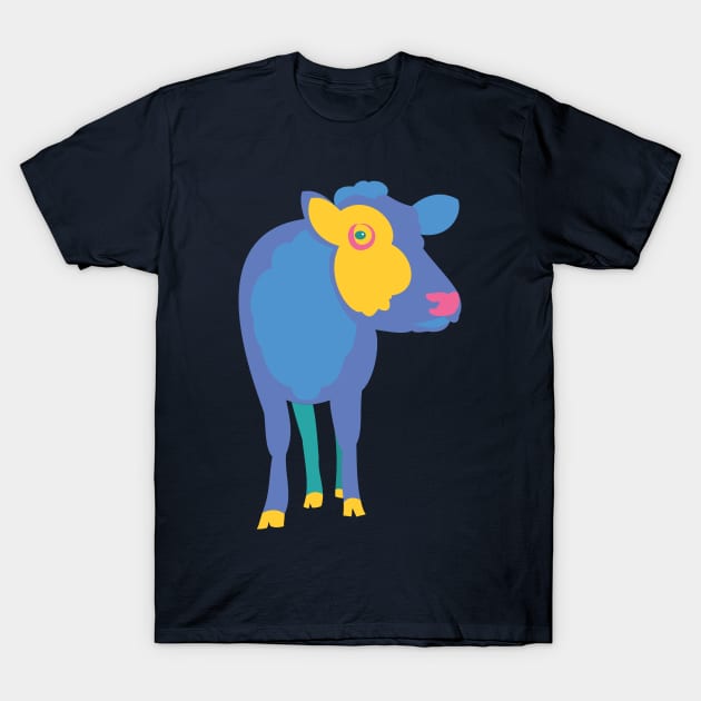 Colorful Cow T-Shirt by evisionarts